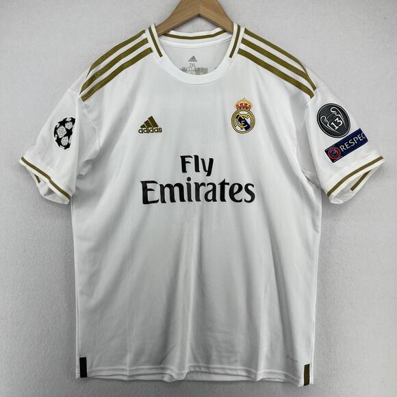 REAL MADRID Jersey Shirt Mens 2XL Eden Hazard 7 FIFA 2018 ADIDAS Football Soccer - Picture 1 of 16
